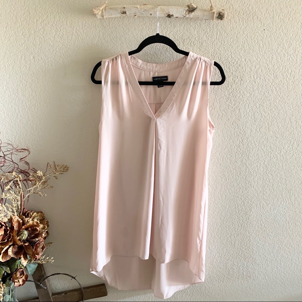 Adrienne Vittadini Pink Blush V-Neck Tunic